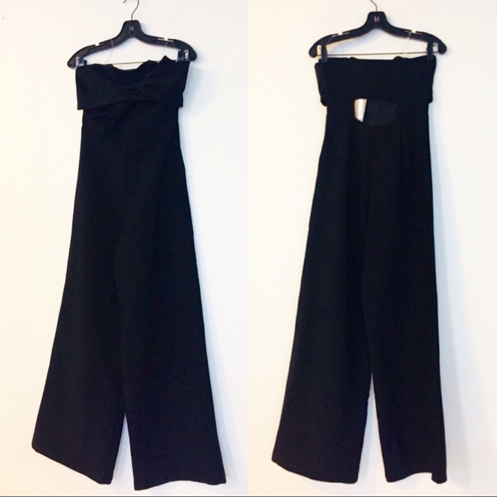 DO + BE Tie Knot Strapless Tailored Jumpsuit - Picture 3 of 10
